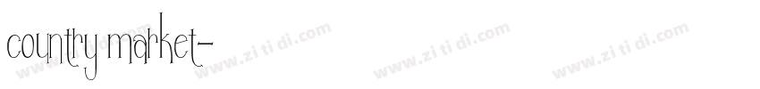 country market字体转换
